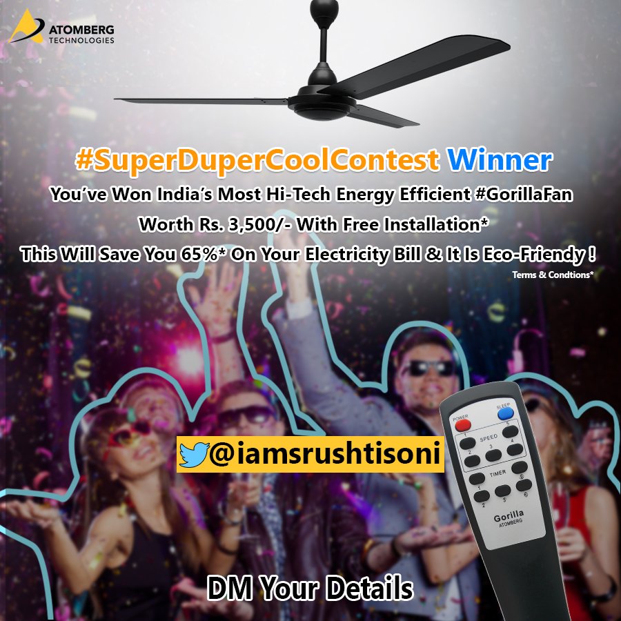 Hey Winner,
Save your electricity by 65% from now on your monthly electricity bill
#SuperDuperCoolContest