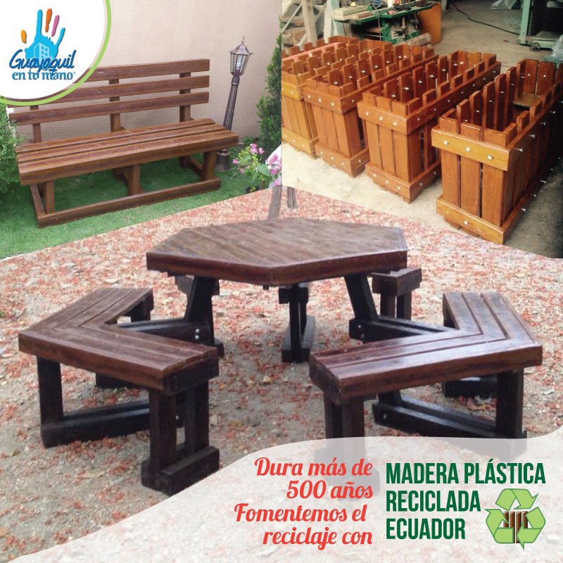 Muebles para que te duren años con #MaderaPlasticaRecicladaEc bit.ly/29VT9kc #ReciclajeEcuador