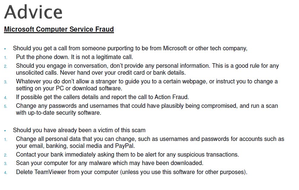 WP_CyberProtect's tweet image. Update from SouthWestRegionalCyberCrimeUnit on Microsoft Service Fraud - read on for advice