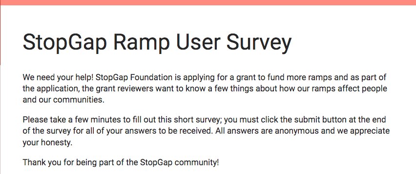 StopGapRamp's tweet photo. We need your input #Canada > https://t.co/grQVFq9YwS #accessibility #community #inclusion #Access4All #AODA https://t.co/4p6IcHZ3Ho