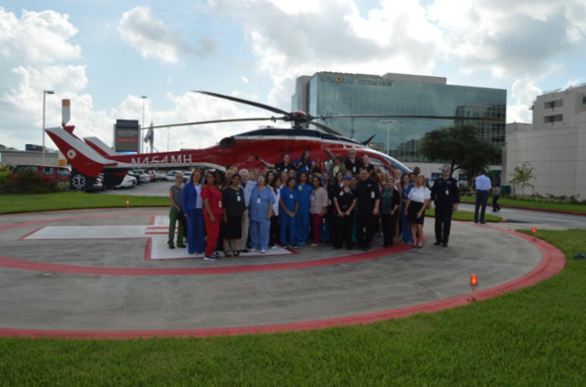 memorialhermann's tweet photo. #LifeFlight40 visited our Greater Heights Hospital at “40 Years of Life Flight, 40 Days of Thanks” community event. https://t.co/6ikBnTeoCU