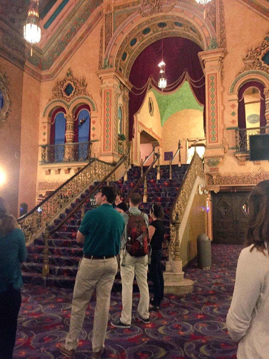 cl_bengtson's tweet photo. Touring @akroncivic - a beautiful structure. Reminds me of @WichitaOrpheum. #AkronStudyTour https://t.co/7yTwo9EEsP