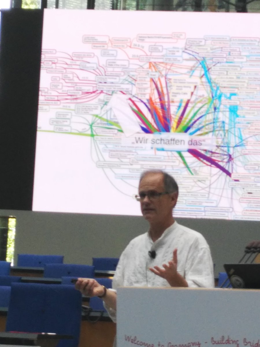 DFrigne's tweet photo. #osgeo "wir schaffen das" #foss4g peter custerer , #ibm https://t.co/UtLwkcb2gA