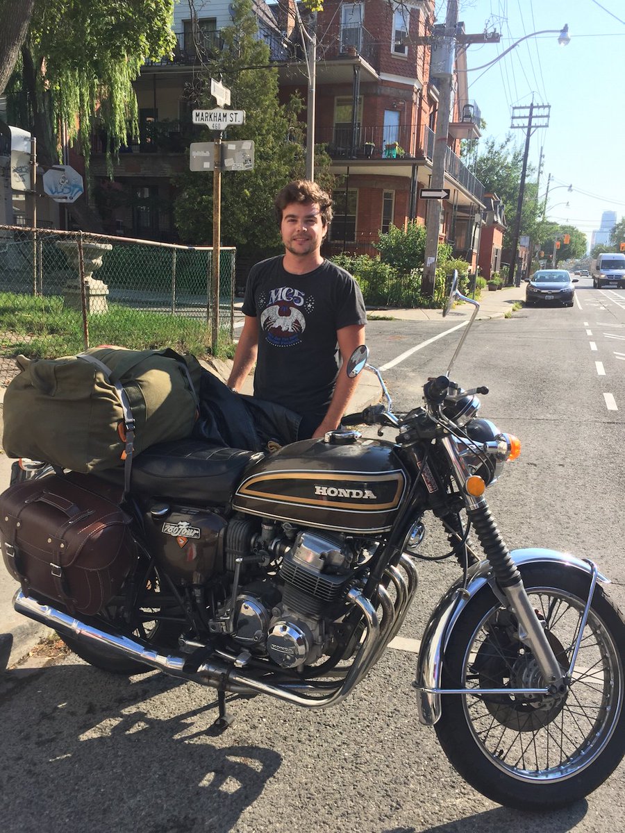 EatSleepRIDE's tweet image. Jim McDonald @unionduke going big riding 1973 Honda CB750Four w/motorever 
app.eatsleepride.com #esrapp #cb750