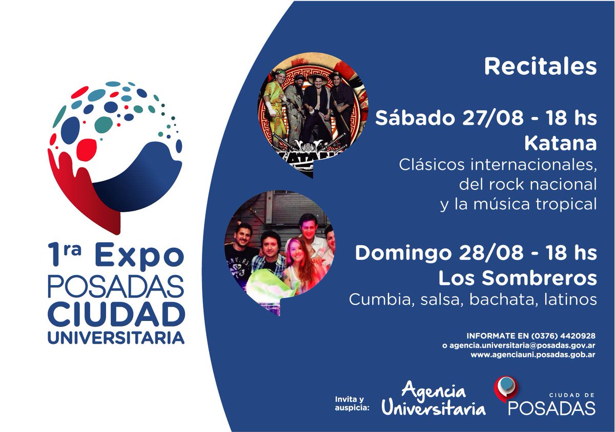 muniposadas's tweet photo. Te esperamos en la Expo Universitaria!! https://t.co/5BNoJYNFzn