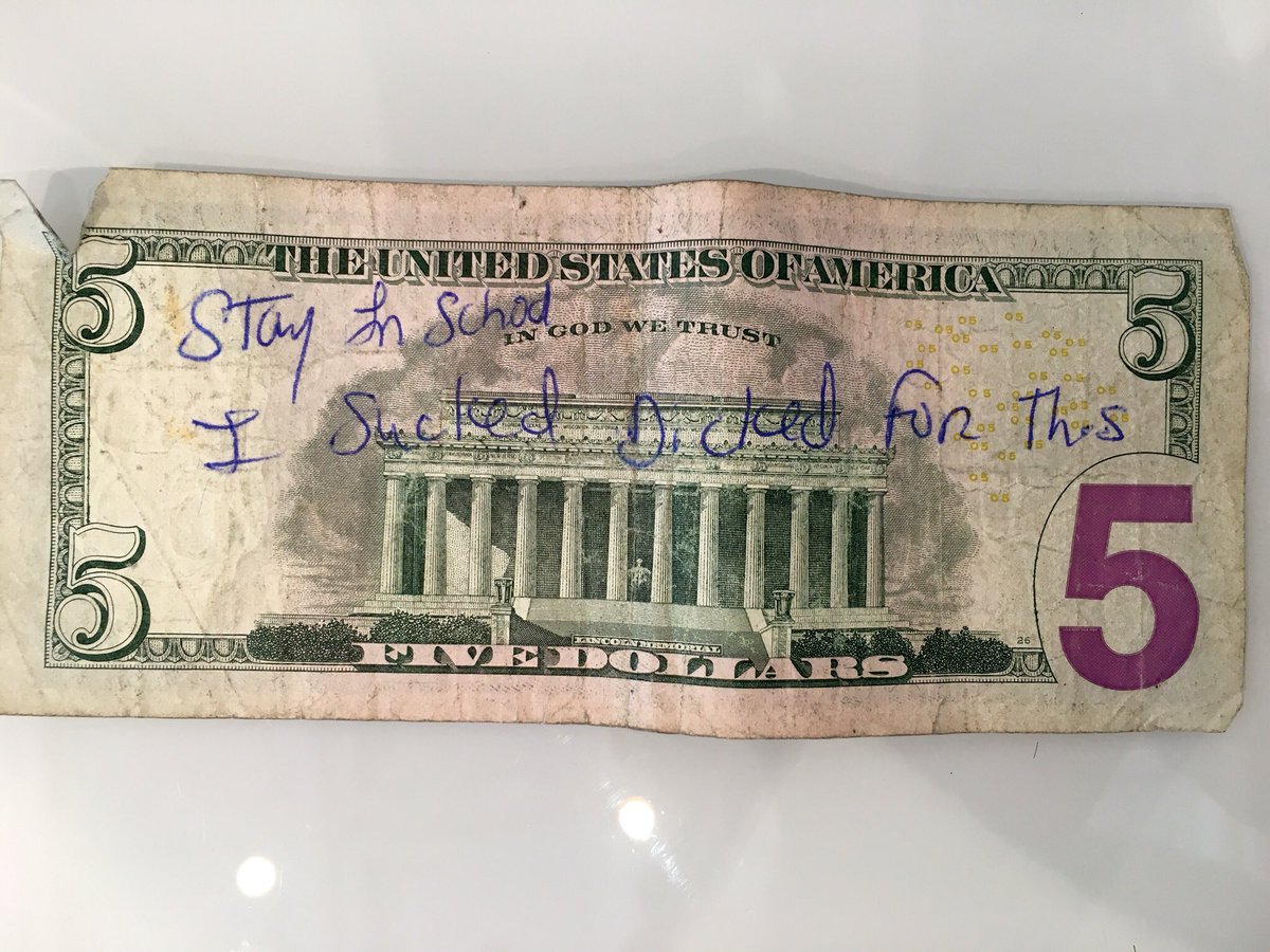 ShanCasey's tweet image. #moneyhumor    Found this in my wallet.  :)