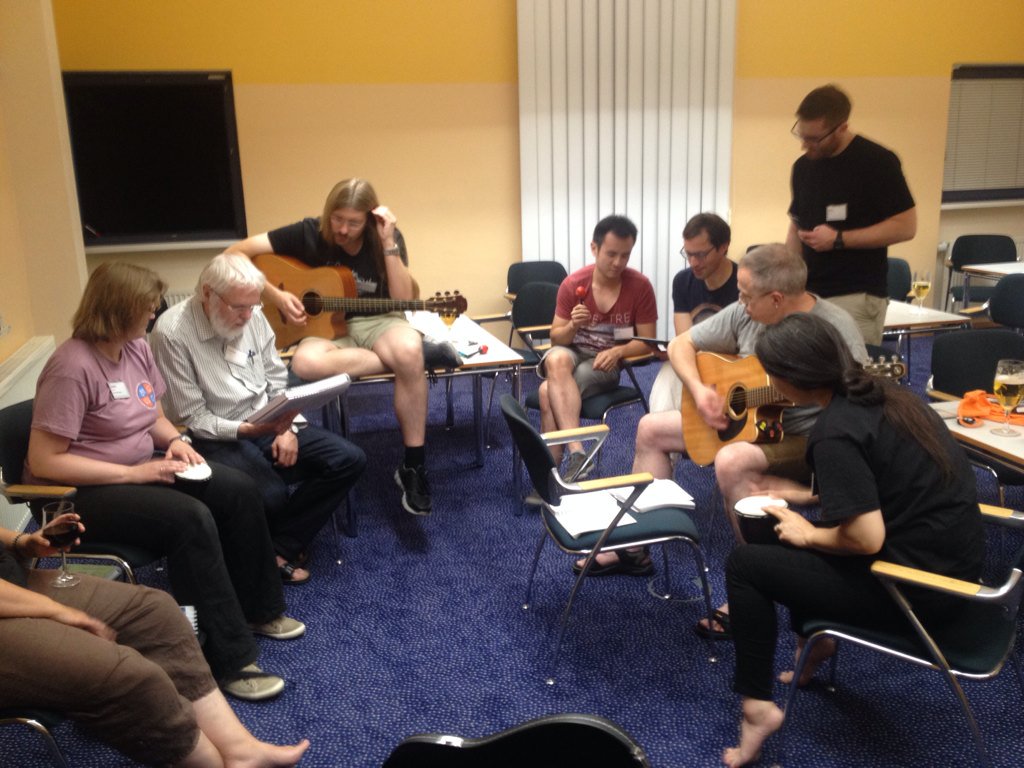 One of the evening sessions #socrates16