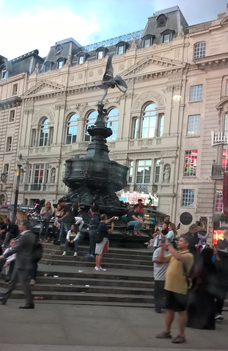 The statue in the fountain of #PiccadillyCircus is the Greek god Anteros #notEros #wrongbrother #londonfridays