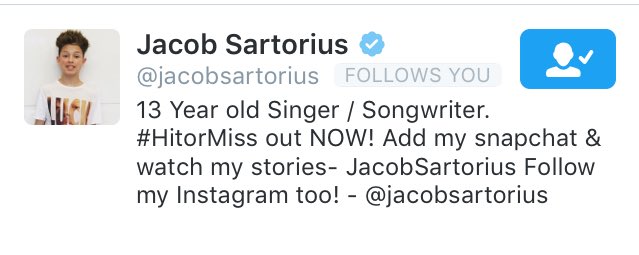 jacobxloves's tweet photo. @jacobsartorius This unbelievable! Love you so much thanks Jacob❤️ https://t.co/mhf1Ax9jQ6