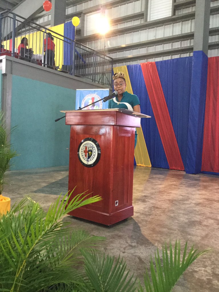 ECCJA's tweet photo. Krystal Tomlinson @DigicelJaFdn pledges to provide assistance for Lakes Pen Basic School! #Partnership #GetCertified https://t.co/e925KFcyXs