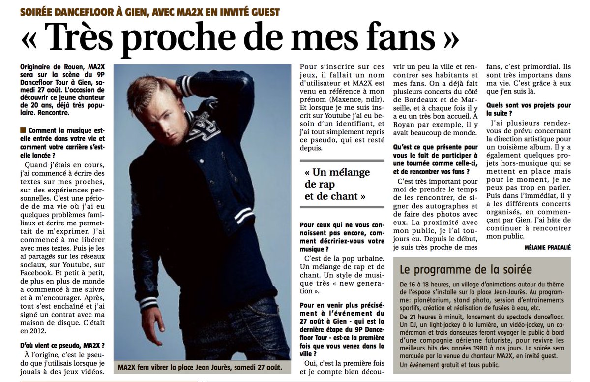 Ma2x's tweet image. Demain direction #Gien #Orléans
&amp;gt;&amp;gt; Show: 21h00
&amp;gt;&amp;gt; Photos / Dédicaces: 23h30