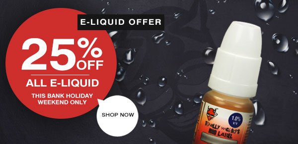 25% off <a href="/Mr_Wicked/">Mr Wicked</a> own brand juice at bit.ly/twicked This weekend only. #vapelife #vapefam #vapdeals