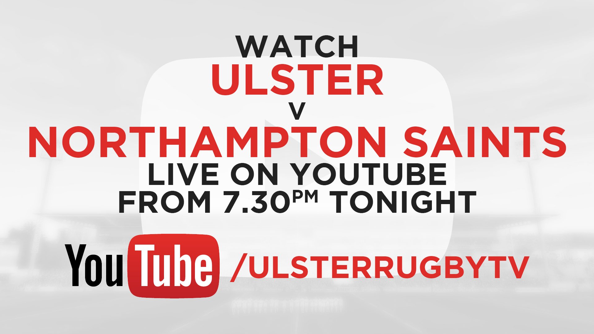 Ulster Rugby on Twitter "We're broadcasting tonight's game live on