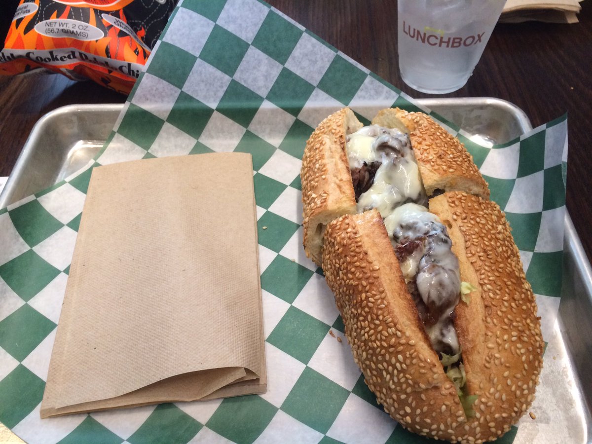 The "Philly" <a href="/VOLTlunchbox/">Lunchbox</a> by <a href="/BryanVoltaggio/">BRYAN VOLTAGGIO</a> is one heck of a sandwich... Casual &amp; Delish!: babyfriendlyamerica.com/item/lunchbox/