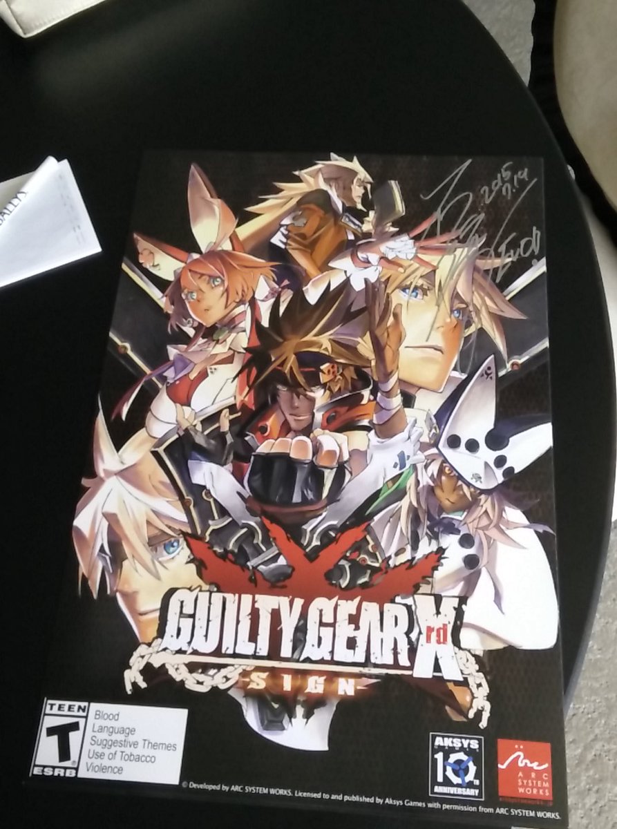 Guess what! I found another Daisuke Ishiwatari signed GGXRD poster from  EVO 2015. Like and RT for a chance to win!