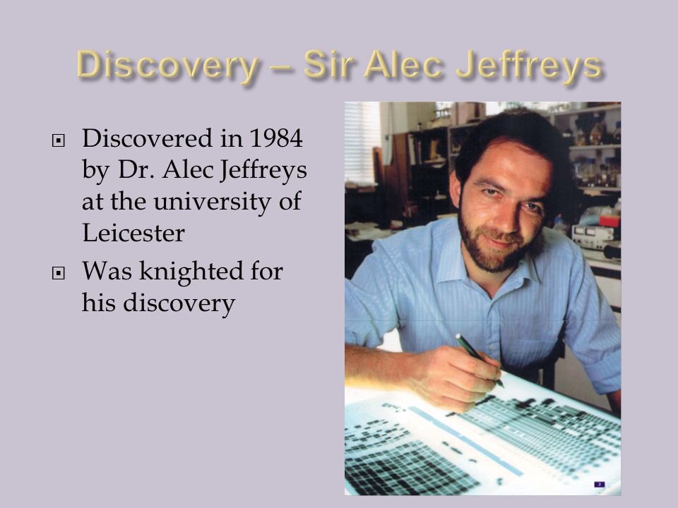 Beverley Sackville on Twitter: "Dr Alec Jeffreys made his breakthrough in DNA fingerprinting at Leicester University on 10 September 1984 https://t.co/IqSousivjj" / Twitter