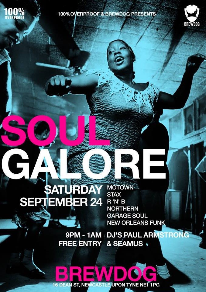 Sat Sept 24 <a href="/BrewDogNewc/">BrewDog Newcastle</a> #Newcastle from 9pm *100%OVERPROOF* #Soul #Reggae  #RnB on #vinyl #craftbeer free entry