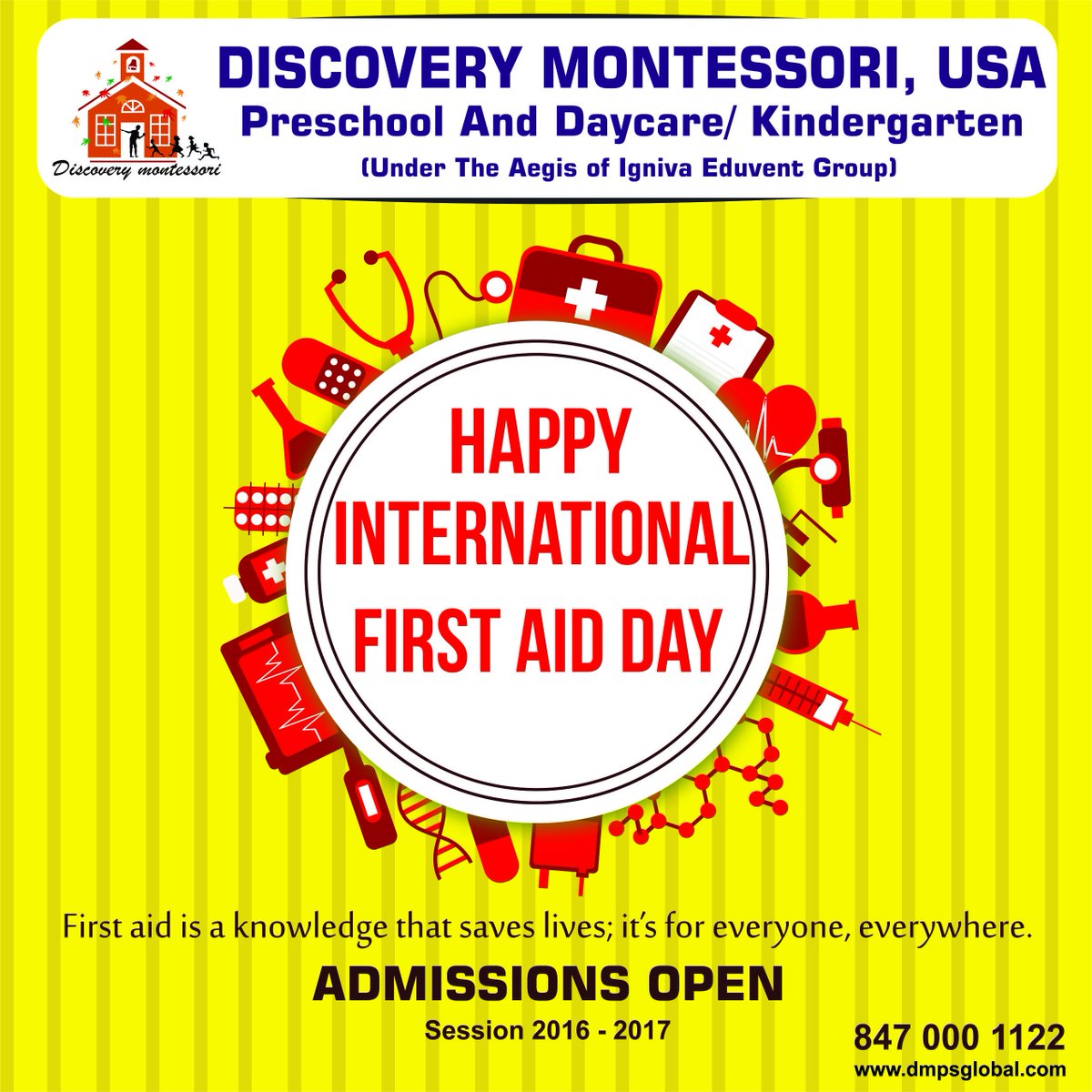 dmpsglobal's tweet photo. World First Aid Day #dmpspreschool https://t.co/0NlJHn0pcA