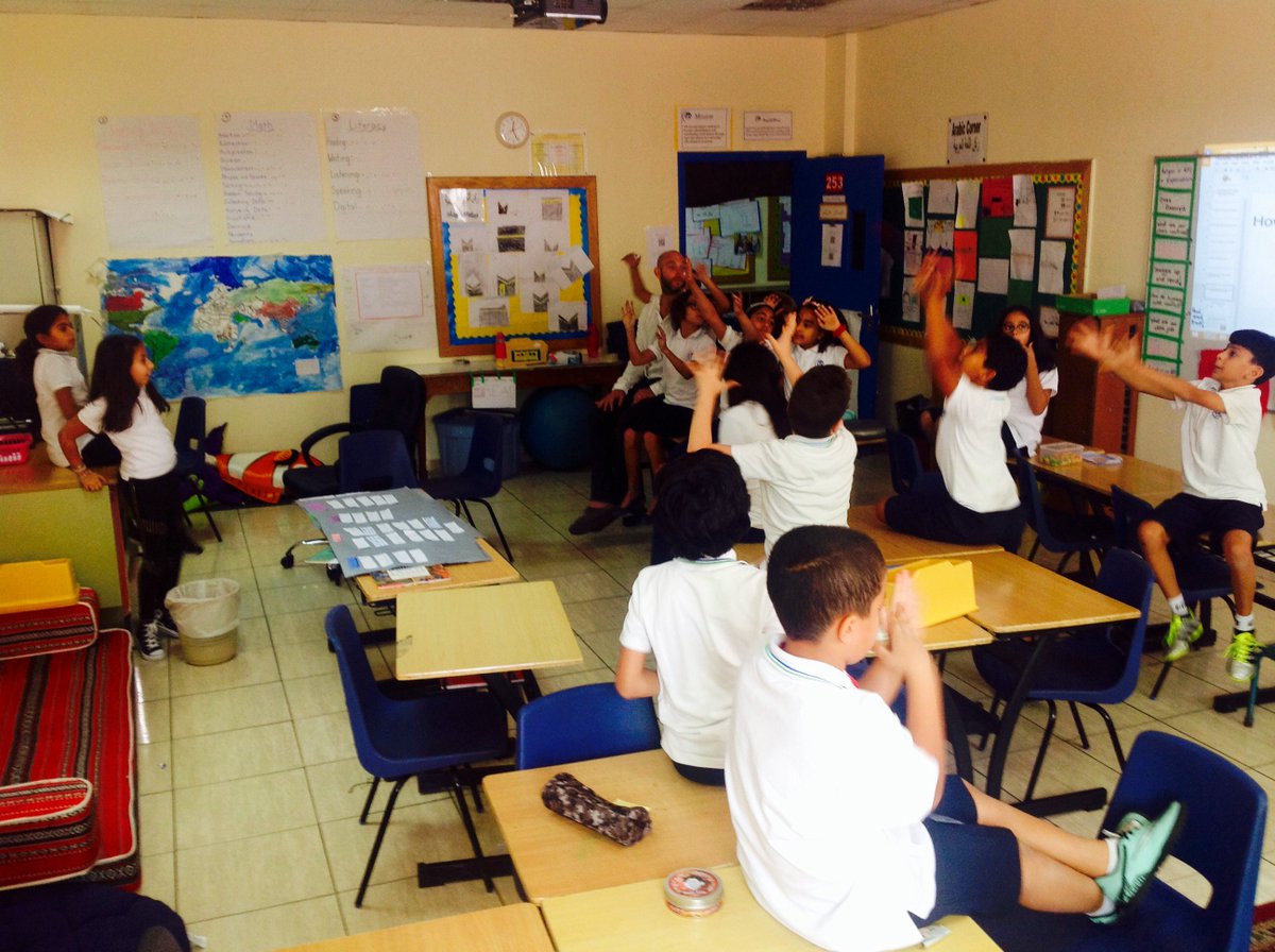 MsTarynGR4's tweet photo. Being balanced by taking a body break for a game of desktop dodgeball with @bondclegg #aisq8 #4thchat https://t.co/gj3L7HX6E2