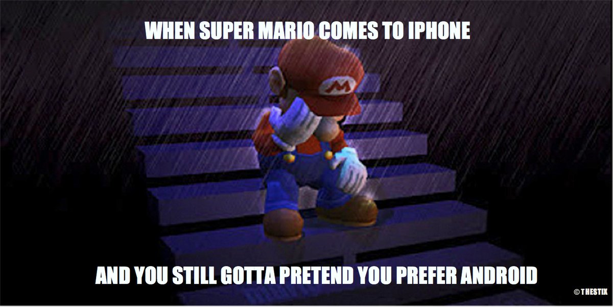 TheStixOfficial's tweet photo. The struggle is real 😂😂😂 #SuperMario #iPhone7 #Android https://t.co/DMgkuHmxrK