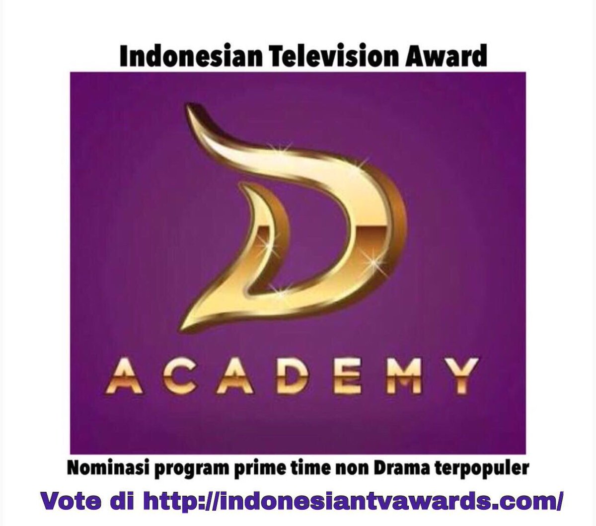syach1912's tweet photo. Yuks ! Vote D'Academy di Indonesian Television Awards yaah.. Caranya: buka dan klik https://t.co/sWvuY3lHM4 https://t.co/mFB7dPFA0g
