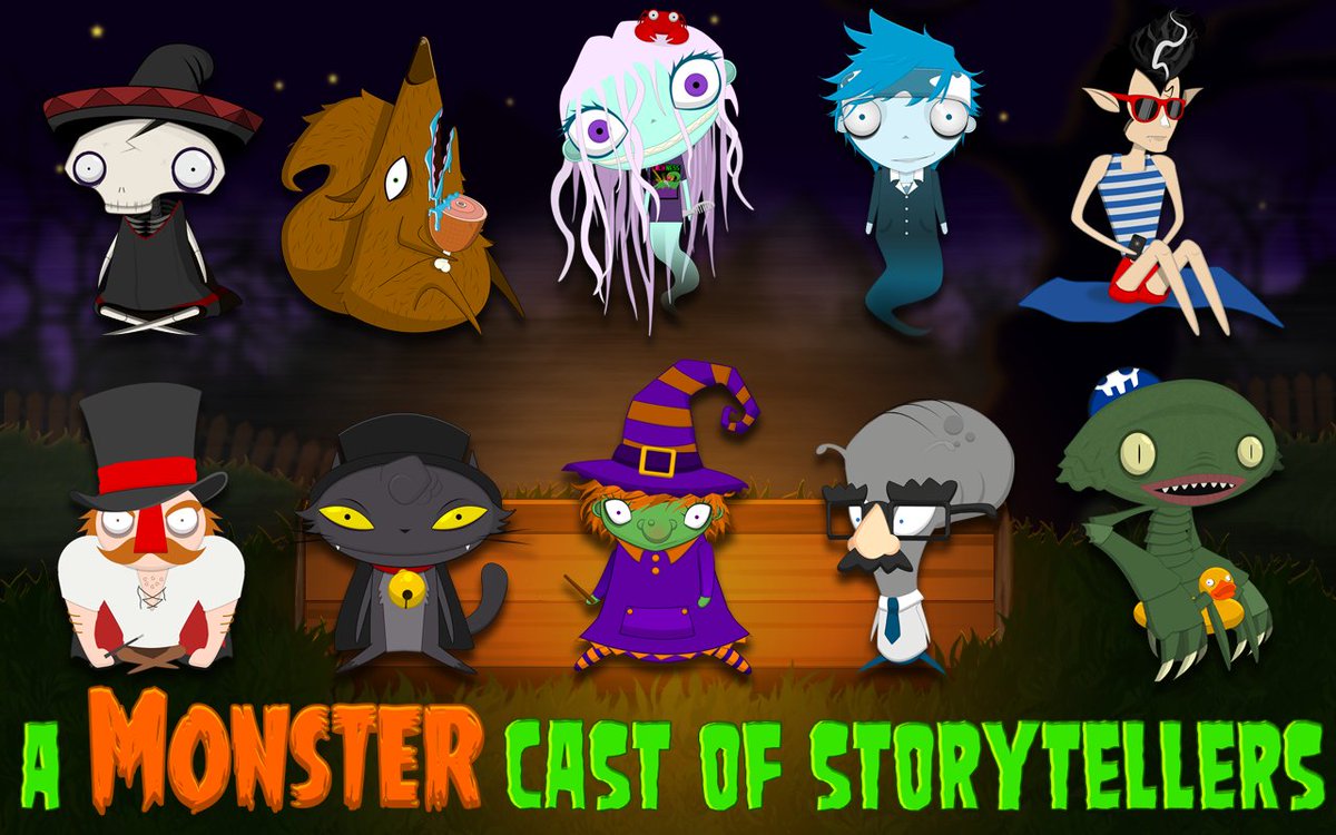 FelipeFemur's tweet photo. Meet the monster story tellers: https://t.co/lFmjOTXsPN official trailer. Scary Stories for kids 2. #October #scary https://t.co/D2DP8Ae46L