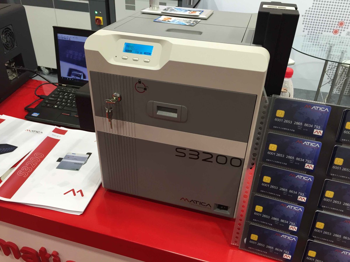 Identis_Group's tweet photo. See our range of financial card issuance printers, S3000 family inc S3500 embosser #China's Financial Expo #CIFTEE https://t.co/QKIFAoyjWZ