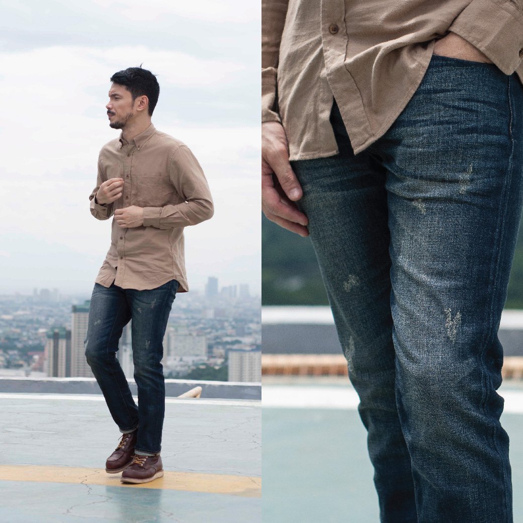 uniqlo damaged jeans