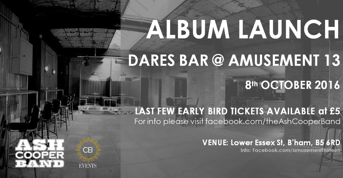 AshCooperBand's tweet photo. NEW VENUE for our Album Launch #UKCM
#UKCountry #UKCMChat @CEIEvents @AshCooper75 https://t.co/Q0uW2bsS5p