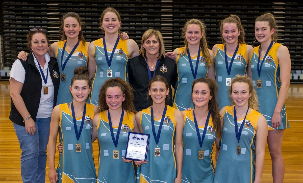 netballvic's tweet photo. Congratulations to 2016 #NVSchools Senior girls and boys champions @GeelongGrammar and Christian College. #wmloud https://t.co/s8P8qKtCdU