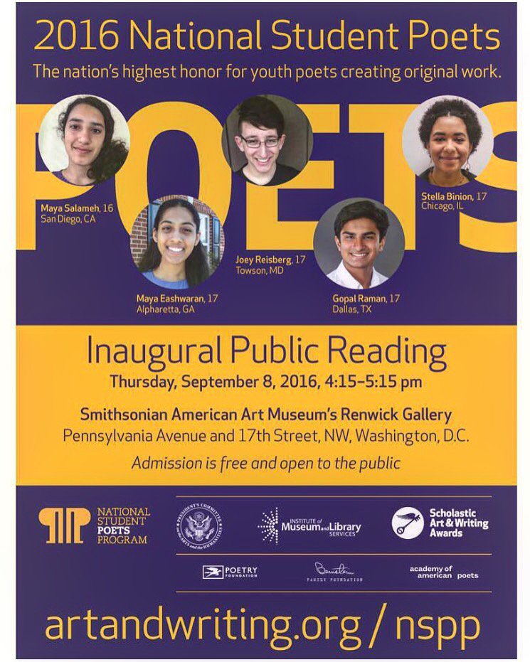 TurnaroundArts's tweet photo. One hour warning: #NationalStudentPoets read @americanart's Renwick Gallery in DC today!! https://t.co/oQ9WG7i9NT