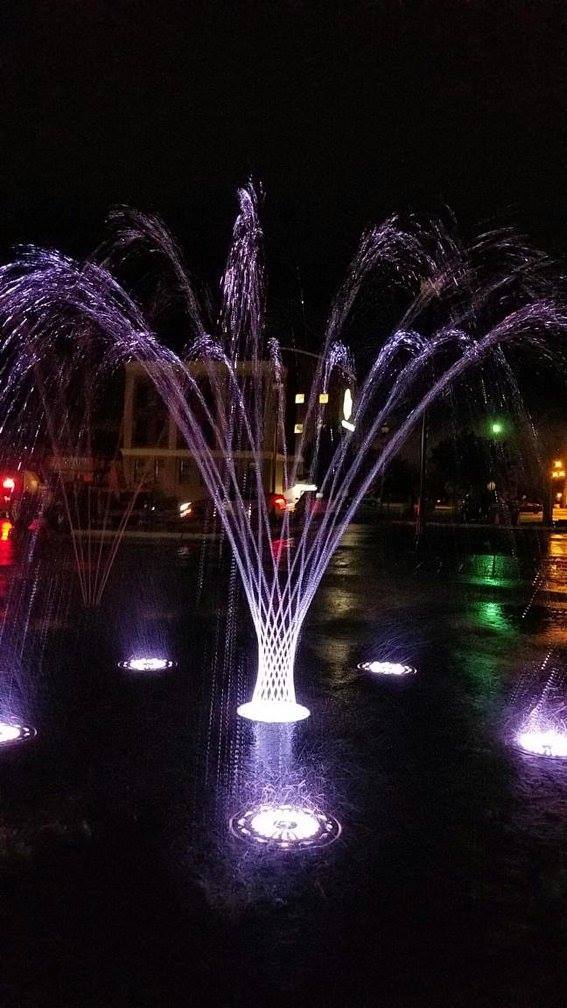 Testing out the splash pad - a gorgeous addition to our downtown Plaza! #PureMichigan #NoMi #CadillacMI #NorthernMI