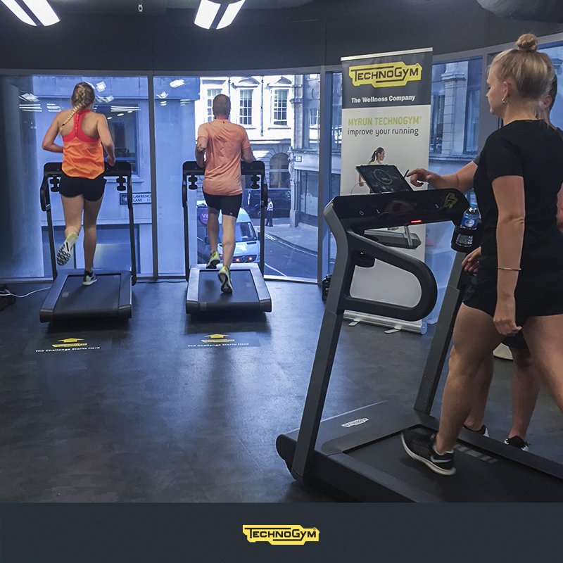 Technogym's tweet photo. #Technogym #OneMileChallenge in Sweatshop Trump Street today. Pop in before 7:30pm and try #MYRUNTECHNOGYM https://t.co/IuzqFg7J81