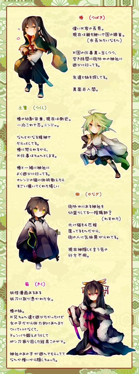 雪菜好きィ～～仰られていたので和風組もまとめる君
フォント変えて読みやすくなったかもだけどダメだったら言ってね 