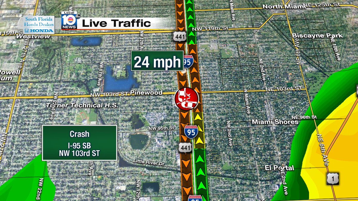 Crash on I-95 SB at NW 103rd St #traffic #miami https://t.co/R3suEQ1fiW