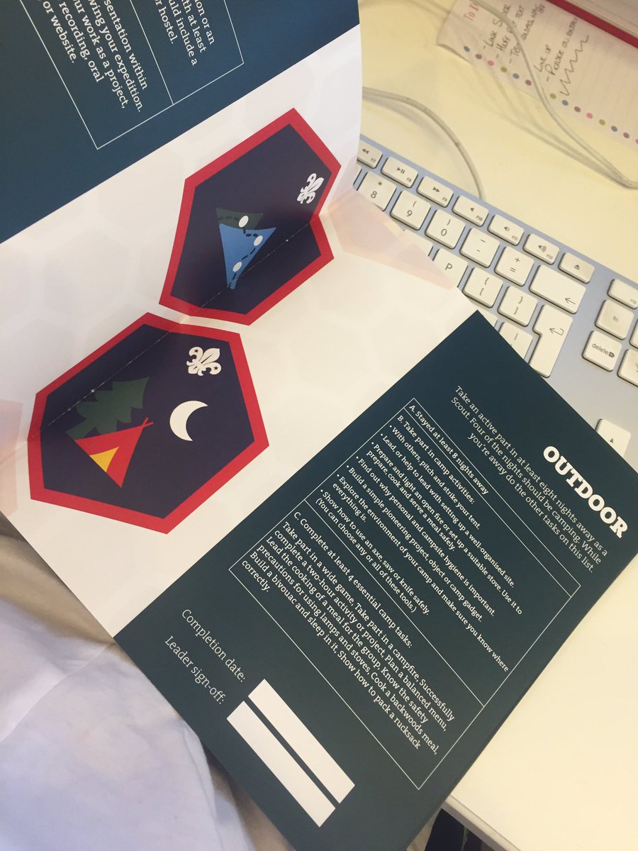 Finally got round to printing the Badge Book that I designed for my Scouts! #iscout