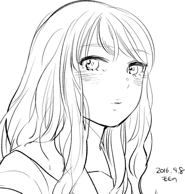 #手癖で女の子を一人描いてください 