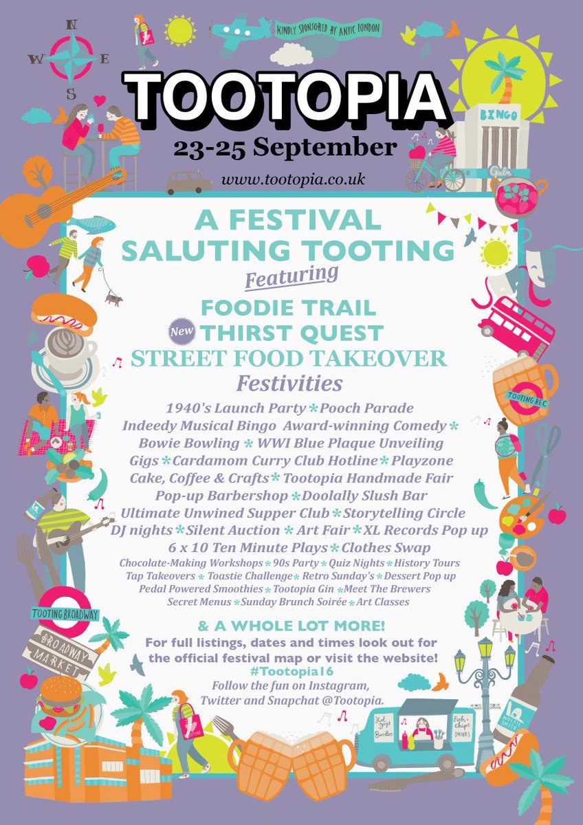 tooting_works's tweet photo. #Tootopia16... A #Tooting food & drink extravaganza with its own Snapchat filter? Check out https://t.co/IqIrwLeykz https://t.co/TwBjLp13IT