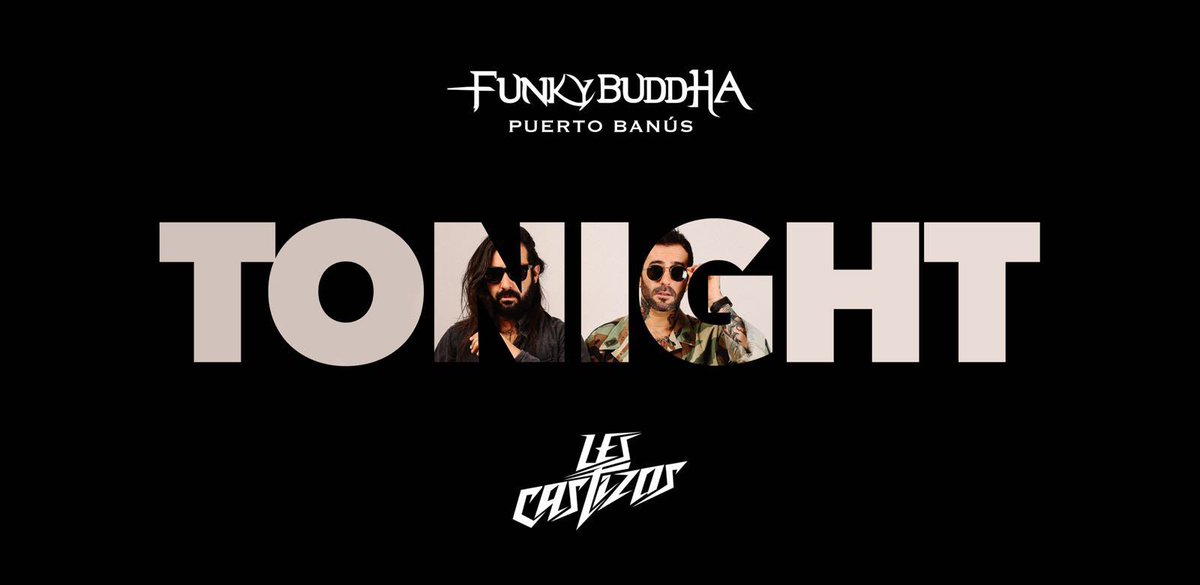 FunkyBanus's tweet photo. Este noche #FunkyRocks cuenta con @lescastizos por primera vez en @FunkyBanus . #Marbella se va a caer. #Marbs https://t.co/5wqjeLn7zj
