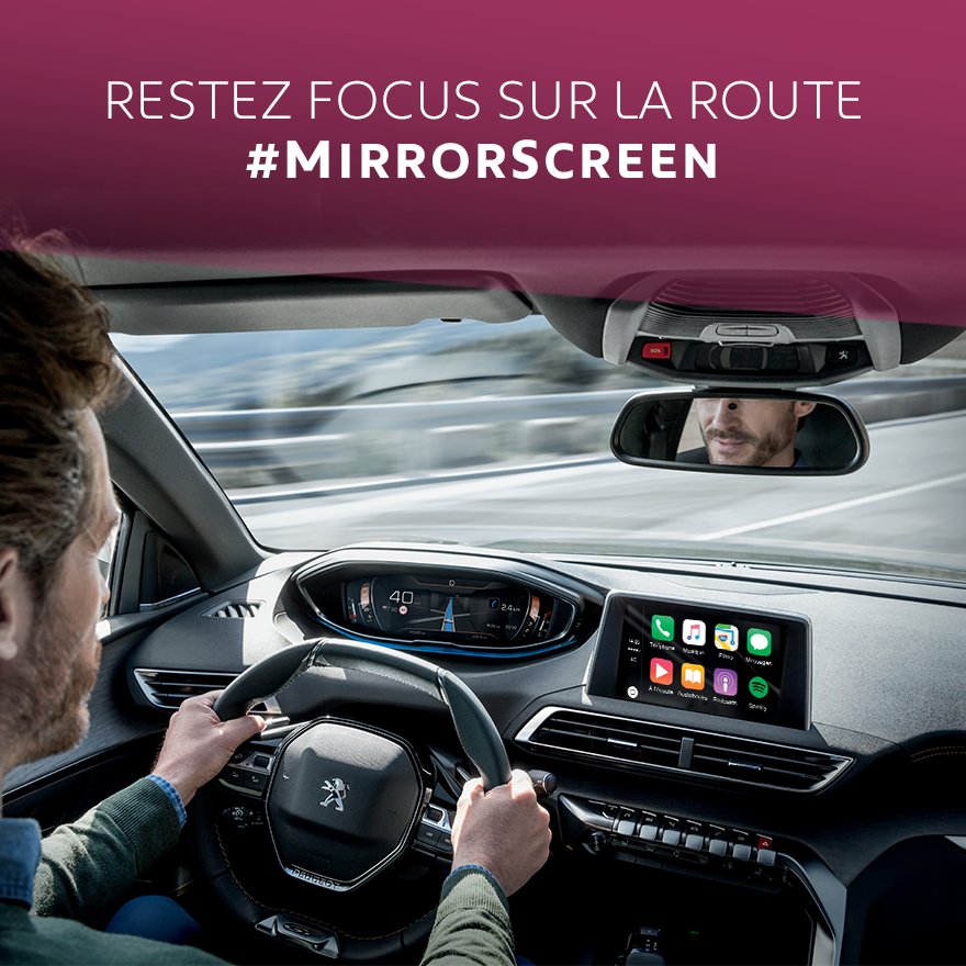 PeugeotFR's tweet image. #MirrorScreen connecte vos applications préférées avec l’écran tactile de votre #Peugeot.