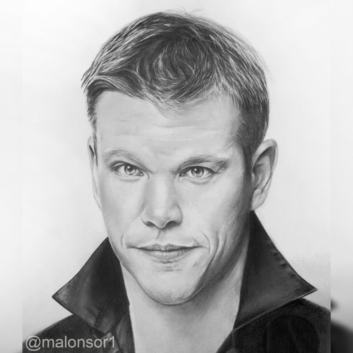 Malonsor1's tweet photo. #MattDamon #retrato #grafito #portrait #drawing #actor #cine #dibujo #pencil #hollywood #art #artist #fabercastell https://t.co/fJV2pYVPCm