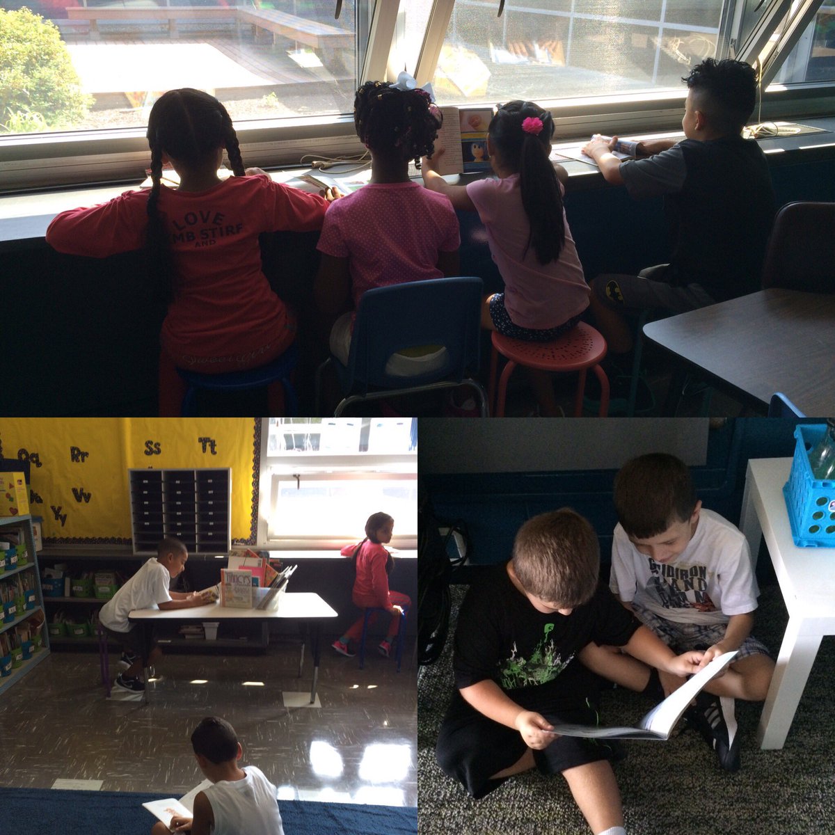 BolandAsh2's tweet photo. Exploring books with our new friends! #theLNDway #flexibleseating #edisonk12 https://t.co/pI1u28z6id
