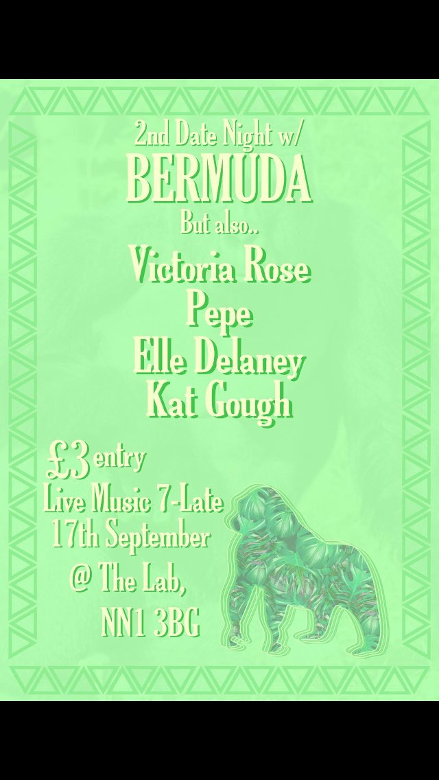 Come and watch us play #Bermuda on the 17th September!!