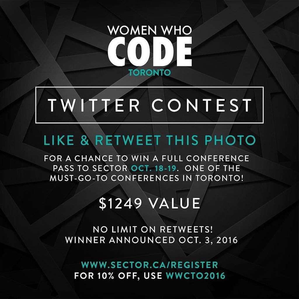 WomenWhoCodeTO's tweet photo. #TwitterContest Let us know why you want to go to #sectorca! https://t.co/VcLY7JWNNo https://t.co/EHV5udCU0Z