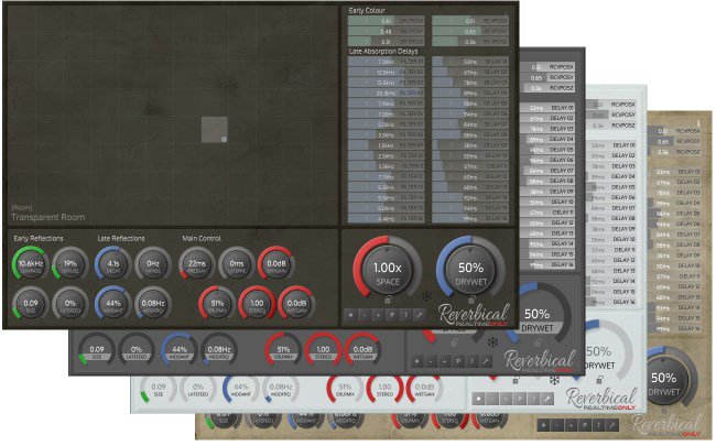 Reverbical #vst #audiounit #aax stereo #reverb updated to V1.1! New UI skins and themes, permanent price reduction