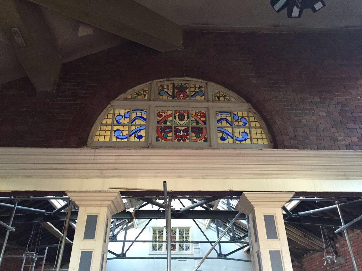 Original ornate glass saved Rotherham Postoffice pre 1900's new venture 1915..bistro/wine bar
