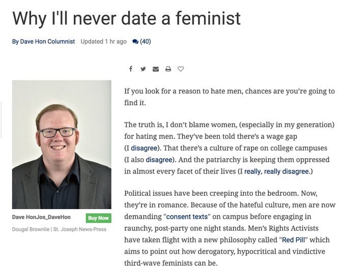 This guy is gonna go his whole life thinking it's his looks &amp; not his personality that makes women not date him