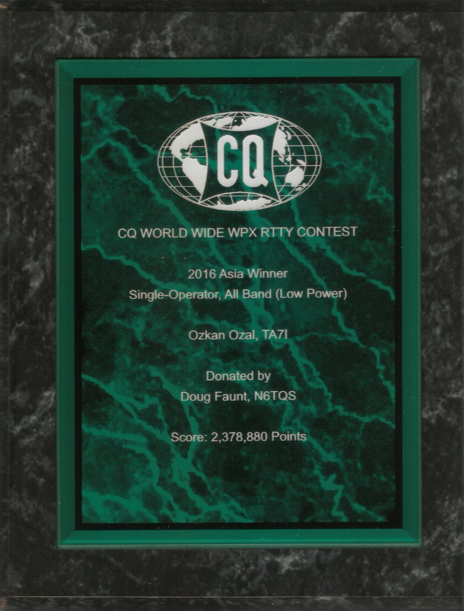 ta7i_61's tweet photo. cq world wide wpx rtty contest ;bugün postadan gelen plaket,73,de ta7i özkan, https://t.co/fOTCzWA0ru