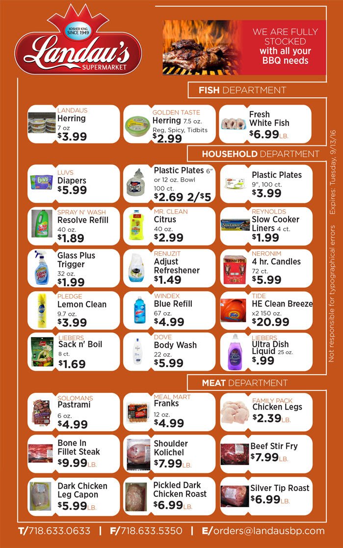koshereblasts's tweet photo. This Week's Specials #kosher #grocery #kosherfood https://t.co/EFghcSsPmN