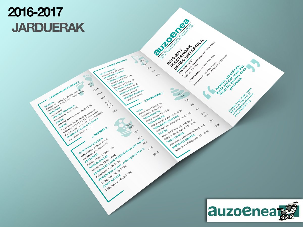 auzoenea's tweet photo. Ikastaroak prest ditugu! Tenemos listos los cursos! https://t.co/GS23E49lCd https://t.co/61S40izZpB